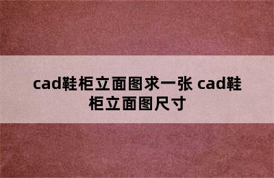 cad鞋柜立面图求一张 cad鞋柜立面图尺寸